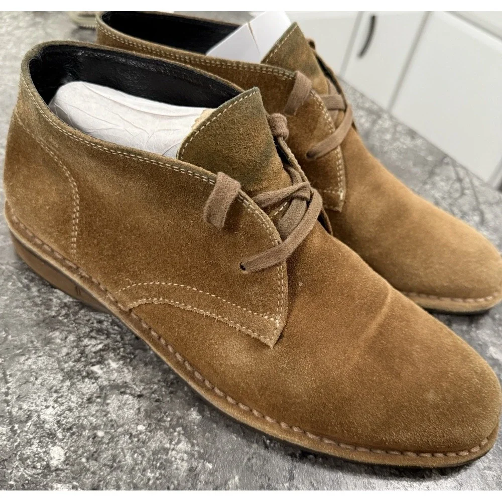 Aston Grey‎ Boots Men  Sahara Suede Chukka  Casual Ankle Boots Tan Sz 10.5